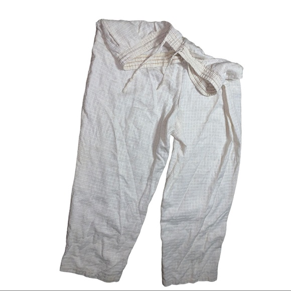 Club Z Collection Beige Lounge Pants Sz 3X Textured Drawstring Elastic Waist - Picture 13 of 16